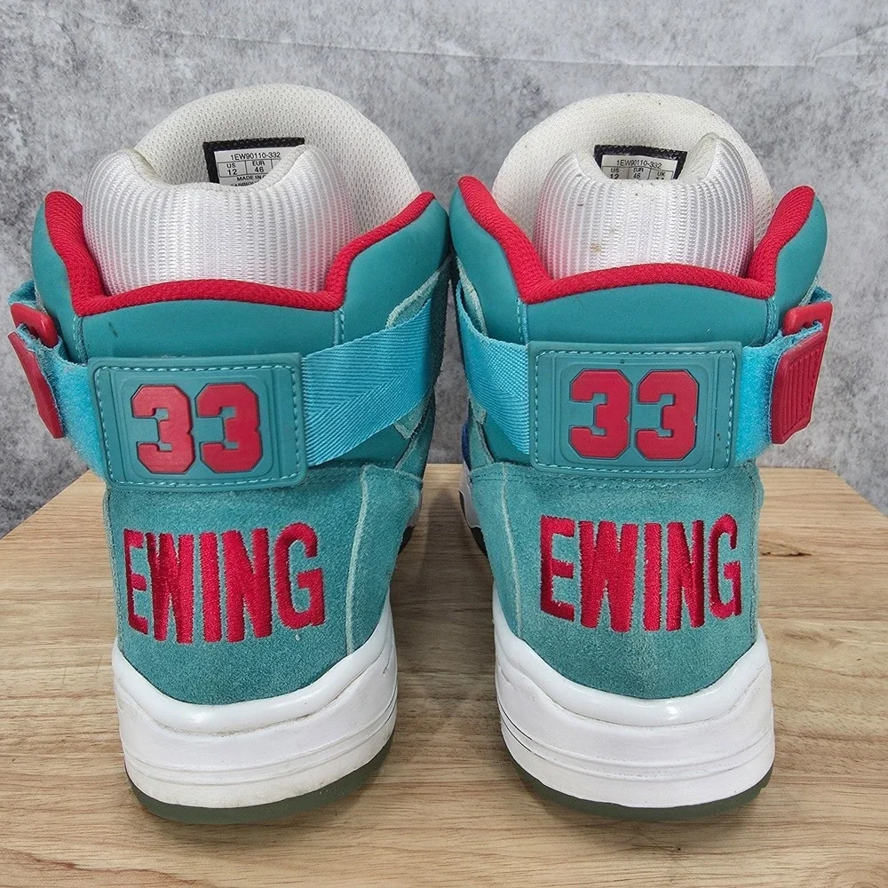Patrick Ewing 33 Hi 1990 All Star Sneakers Mens 12 Retro Baltic Sea Blue Shoes